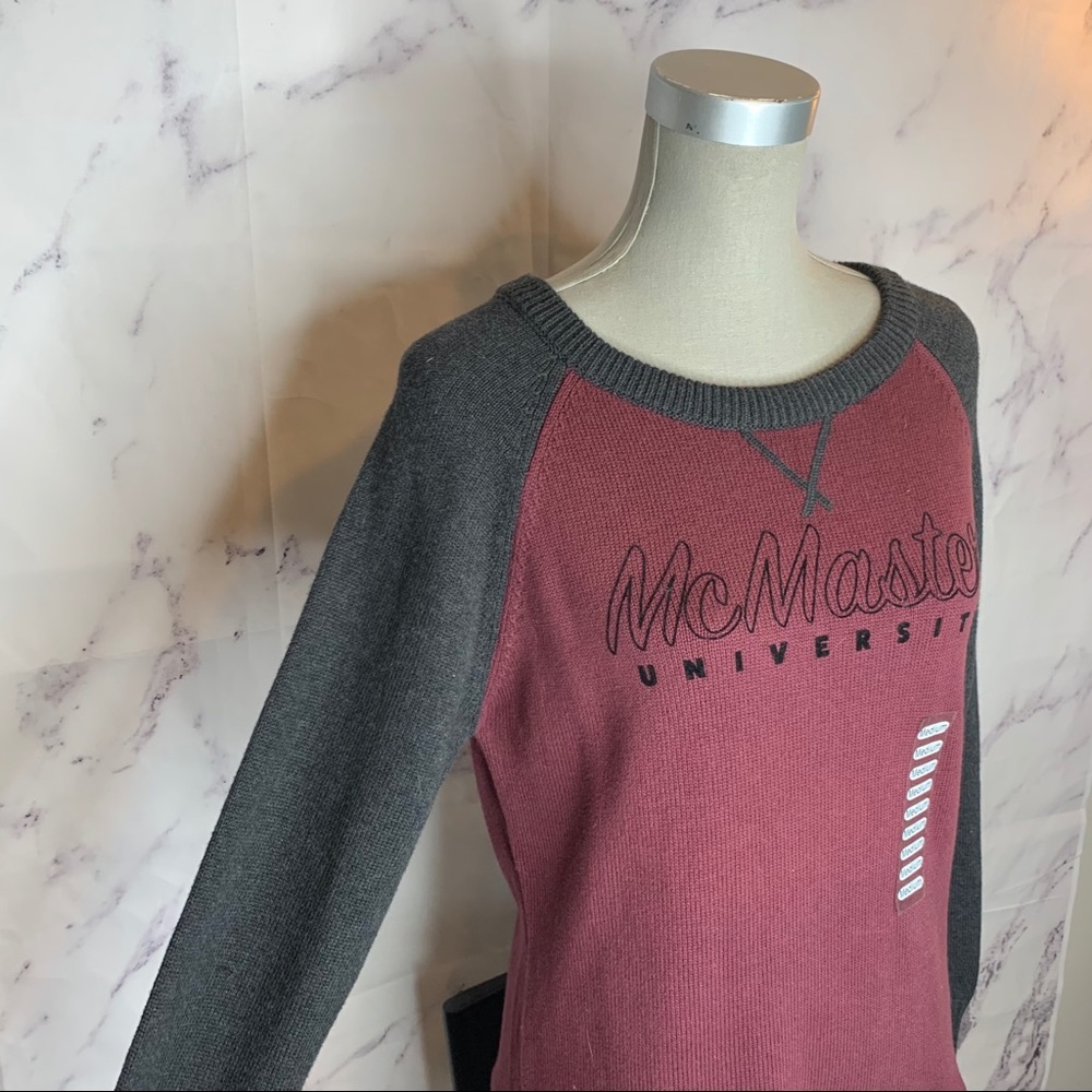 McMaster University | Maroon & Grey Sweater - Picture 4 of 9